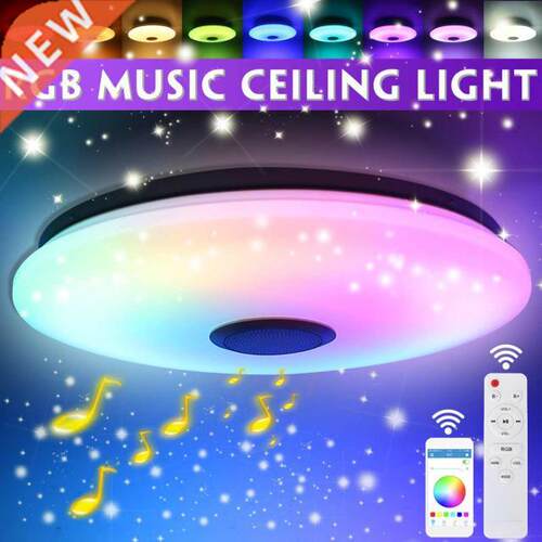 NEW 38cm RGB Dimmable Music LED Ceiling Lamp Remote&APP
