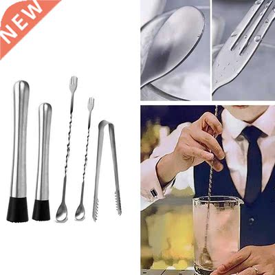 Cocktail Muddler,5 Pcs Stainless Steel Cocktail Accessory Se
