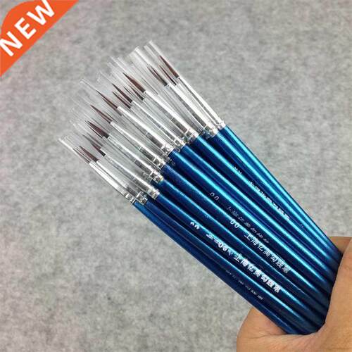 10Pcs/Lot Watercolor Gouache Paint Brushes Different Size Ro