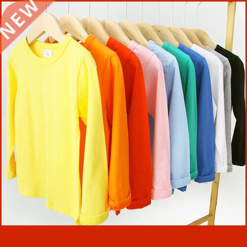 Autumn Spring Cotton Children T-shirt Boys Girls Tees Long