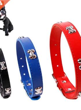 Bone Leather Durable Pet Dog Collar Pet Supplies Accessories