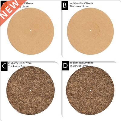 Cork Rubber Turntable Platter Mat Slipmat Anti-Static For 12