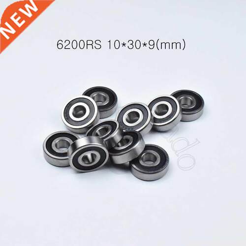 10pcs 6200RS 10*30*9(mm) chrome steel rubber Sealed High sp