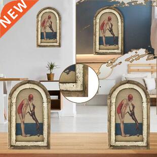 Swimming Wall Art Bathroom Decor Modern Aesthetics Wooden