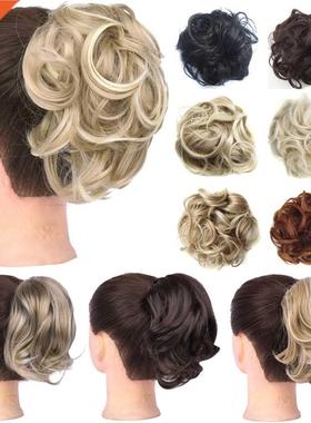 Girlshow Curly Messy Chignon Wave Synthetic Hair Bun Hair Ex