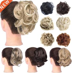 Girlshow Curly Messy Chignon Wave Synthetic Hair Bun Hair Ex