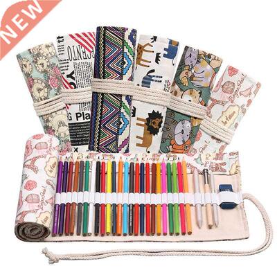 12/24/36/48/72 Holes Roll Colored Pencil Case Kawaii School