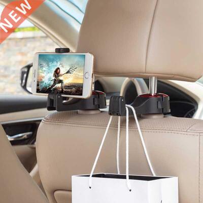 2-in-1 Universal Car Hooks Back Seat Headrest Mount Holder F