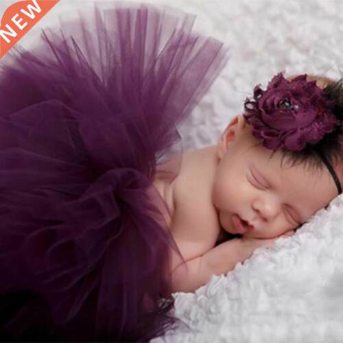 Newborn Photography Props Baby Girls Princess Tutu Skirt Hea