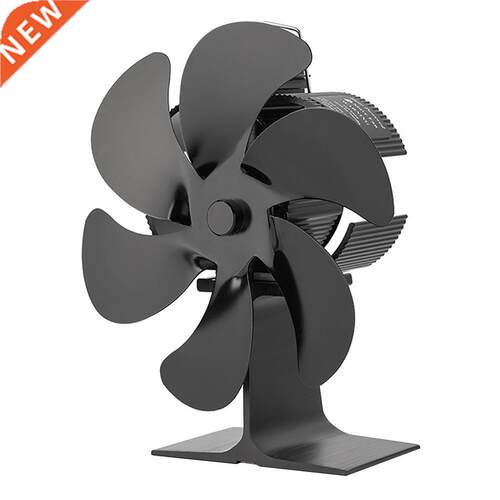 6-Blade Stove Fan Heat Powered Thermal Power Silent Fan