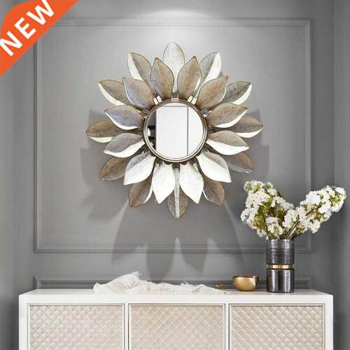 Porch Wall Three-dimensional Wrought Iron Decorative Mirror