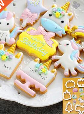 8Pcs/Set  Cute Cartoon Uncorn Horse S Fondant Cake C