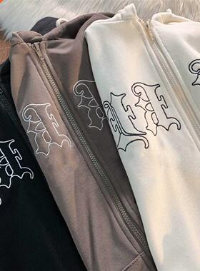 Oversized Retro Sreetwear Letter Printing Sweatirts Vintag