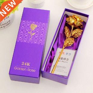 24k Gold Foil Plated Rose Gold Leaf Rose Wedding Supplies