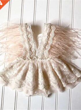 Princess Infant Baby Girls Lace Embroidery Romper Dress Swee