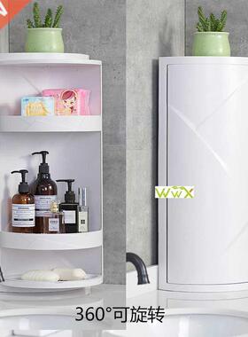 60 Degree Rotating Bathroom Organizer Shelf Wall Mounted