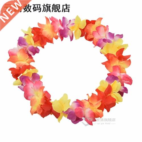 Hawaiian Artificial Flowers leis Garland Necklace Flowers DI