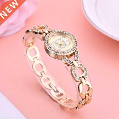 Fashion Rose Gold Diamond nd Ladies Watch Small Dial Strap B