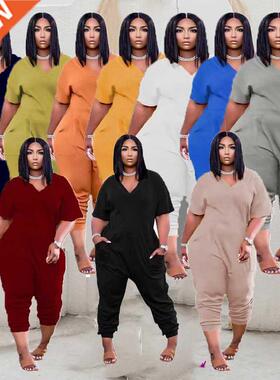 S-5 XL Large Size African faion women's jumpsuit大码连体裤