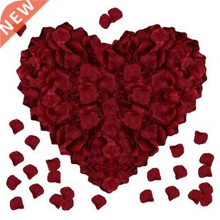 Wine Red Rose Petals for Romantic Night,Fake Roses Petals,Va