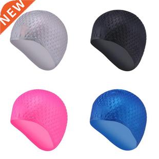 1PC Men Women Silicone Rubber Swimming Cap 3D Ergonomic Desi