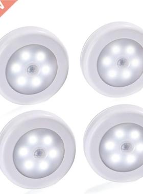 4pcs Body Motion Sensor 6 LED Wall Lamp Night Light Inductio