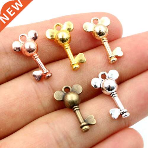 20pcs Charms Cute Most Key 19x12mm Antique Silver Plated Bro