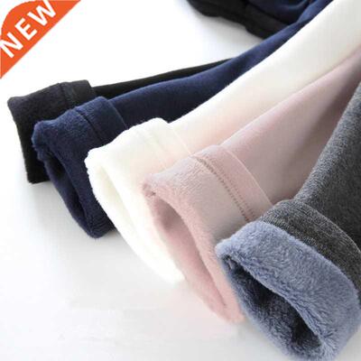 2021 girls' pants, children's winter thickened warm trousers