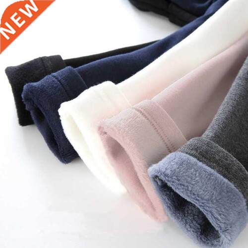 2021 girls' pants, children's winter thickened warm trousers