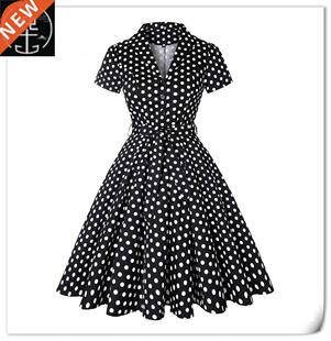 Retro Rockbilly Vintge Prty dresses50年代复古风波点连衣裙