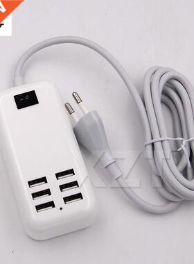 USB Hub EU US Plug 6 Ports USB Charger 5V 3A Wall Adapter M