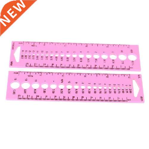 2pcs All In One Measure Ruler For Knitting Needles