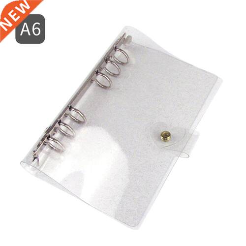6 Holes Notebook Transparent Color PVC Clp Fle Folder Loos