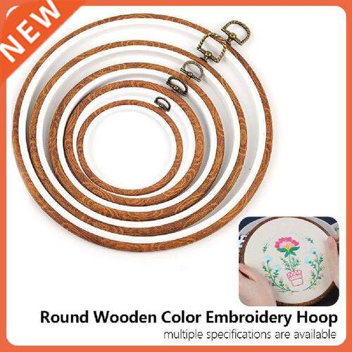 Retro Wooden Color Embroidery Hoops Frame Embroidery Hoop