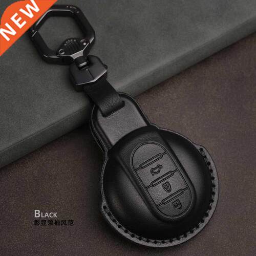 Leather Car Remote Key Case Fob ver Skin Keychain For MINI C