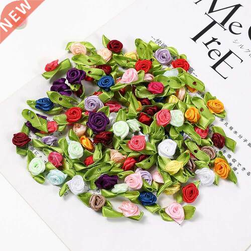 50Pcs/Lot 2CM Silk Bow-Knot Mini Rosette For Home Wedding Pa