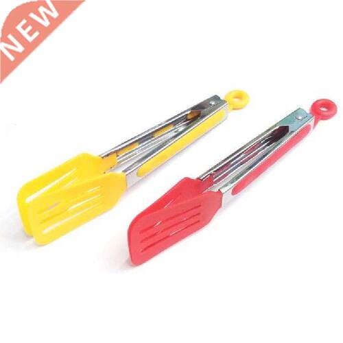 1Pcs Food Tong Dessert Tweezer Nylon Shank Stainless Steel