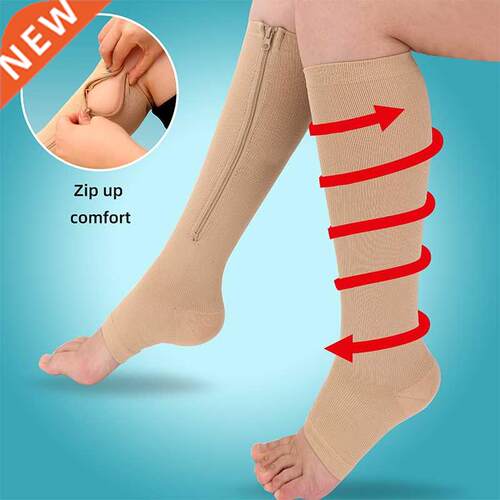 Burn Fat Zipper Compression Socks Women's Slim Sleep