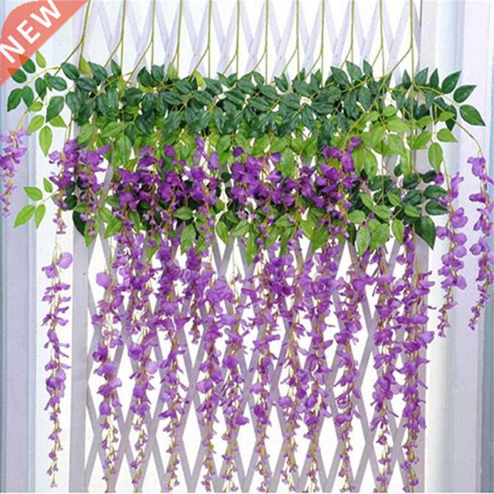 Artificial Wisteria Flowers Vine Silk Flower Dried Wedding - 实物图