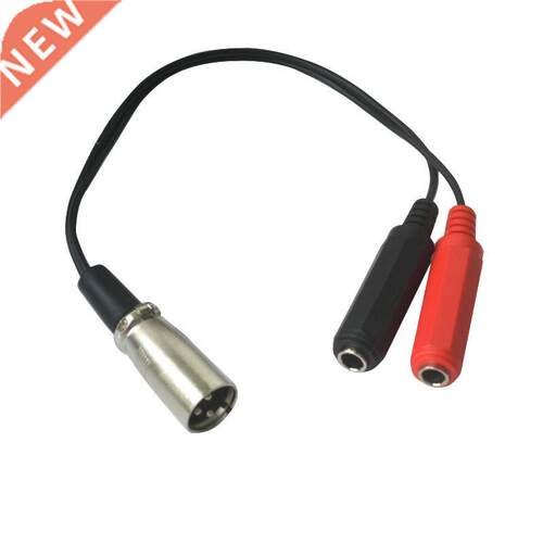 3-Pin XLR Male to Dual 1/4