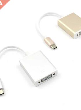 1pc USB .1 Type C To VGA Adapter Cable USB-C Male To VGA 10