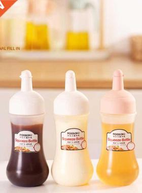 Sauce ottle 350ML Squeezing J Condiment Dispenser Plastic