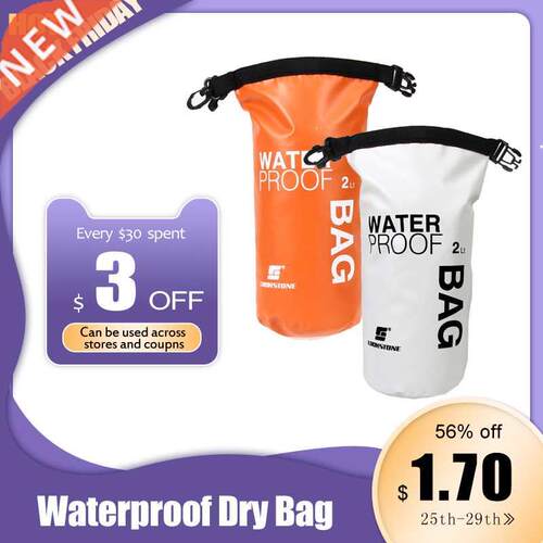 2L Sots Wateoof Dy Bag Backack Floating Boating Kayak