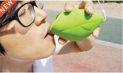 1PC Portable Travel Drinking Cup Silicone Maple Leaf Tooth B
