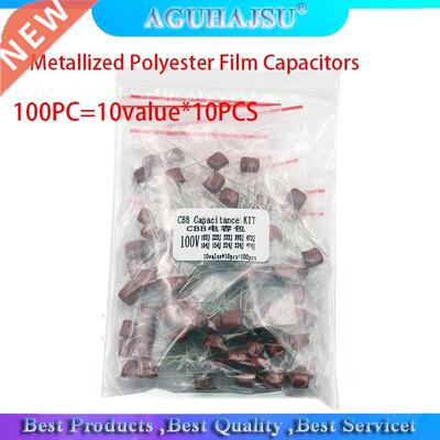 KIT 100PC=10value*10PCS Metallized Polyester Film Capacitors