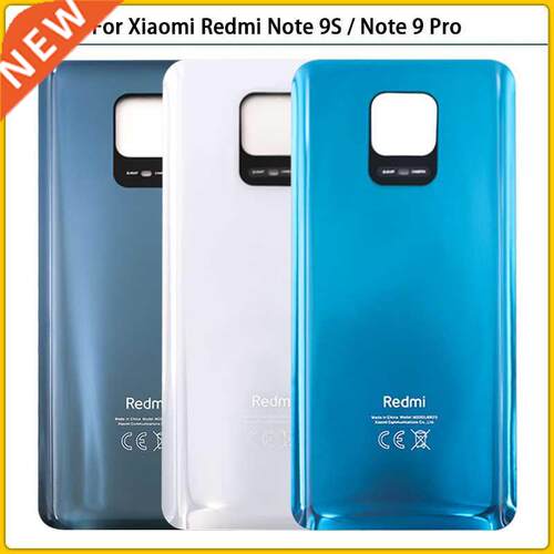 For Xiaomi Redmi Note 9S 64MP Battery Back Cover 3D Glass Pa