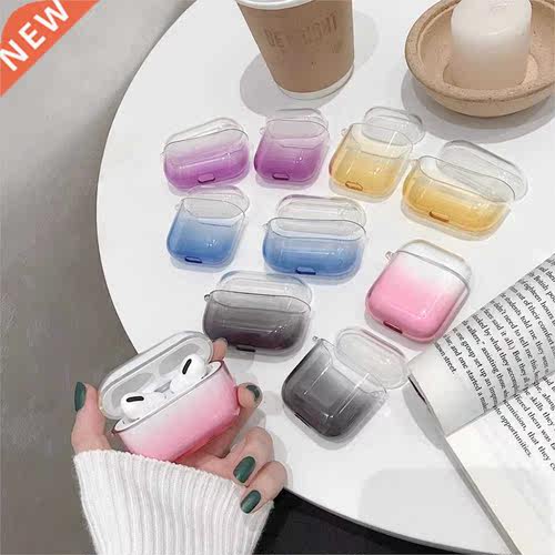 Transparent Gradient Colorful Earphone Case For Apple Airpod