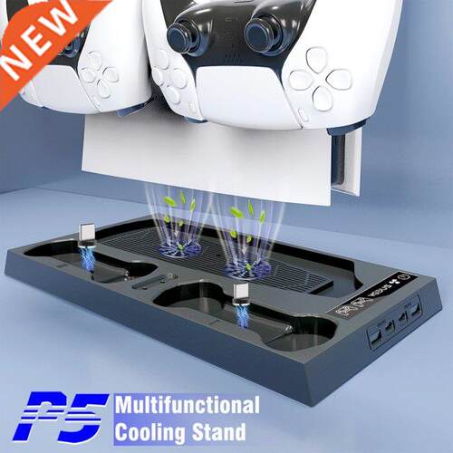 For PS5 Controller Charger Console Vertical Cooling Fans Sta