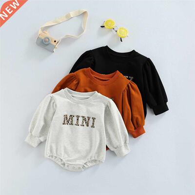 Infant Baby Gil’s Casual uff Sleeve ome Fashion Leoa