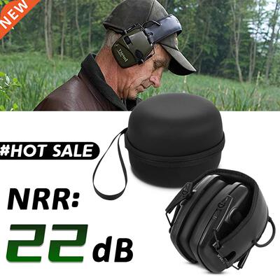 Black/Green Tactical Electronic ooting Earmuff Anti-noise